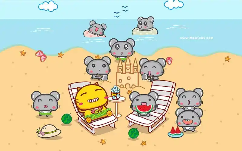 哈咪猫和老鼠咪蒂卡通图片壁纸,卡通动漫,可爱,卡通,高清,哈咪猫,壁纸