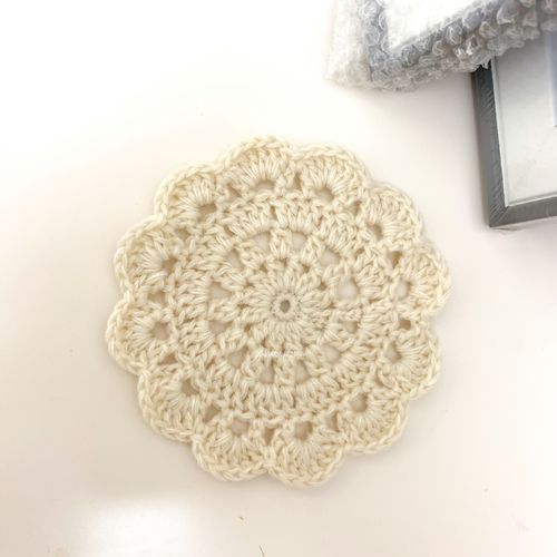 杯垫chic风纯手工钩针编织花边杯垫镂空ins西餐餐垫定制