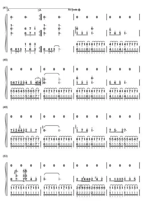 蝴蝶花双手简谱乐谱