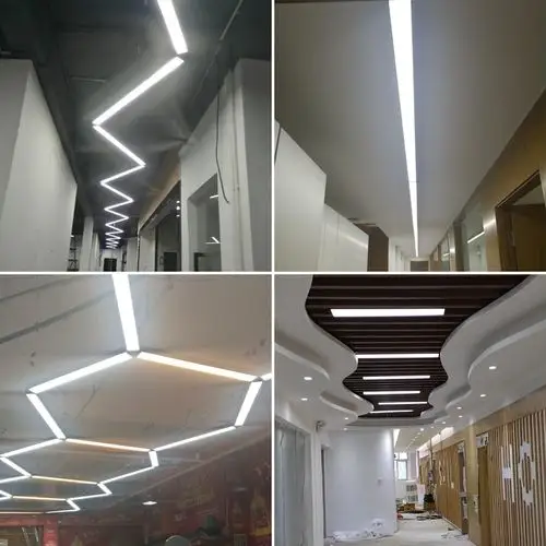办公室吊灯led长条灯造型条形灯现代工装灯具日光照明公司线条灯