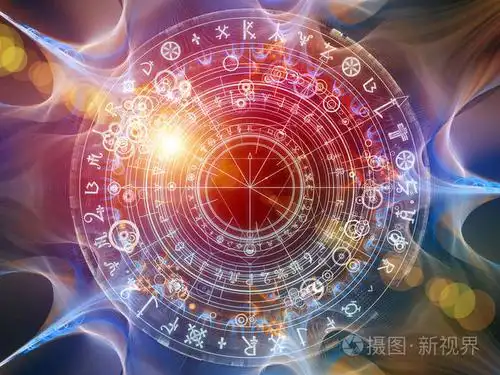 背景的分形元素, 神圣的符号和圈子的主题, 神秘主义, 神秘, 占星术和