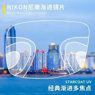 nikon尼康镜片渐进多焦点经典防蓝光近视全视线变色第八代恒钻膜