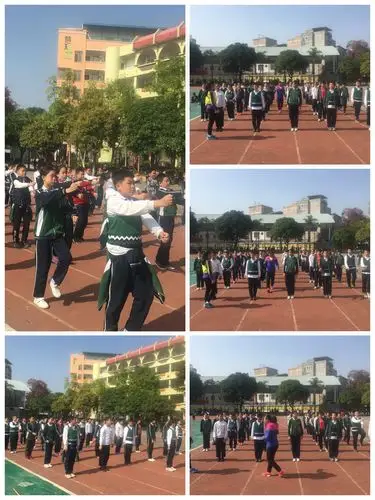 我是一名彩旗队员一一玉州区东环小学1612班参加校运会彩旗队训练