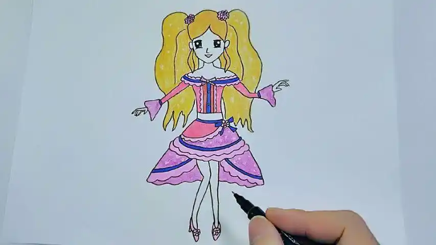 儿童简笔画教程视频之人物篇叶罗丽的莫纱简笔画一笔一划详细