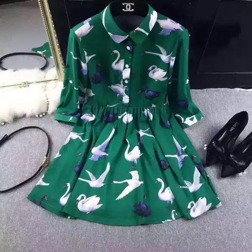 chanel印花连衣裙夏季服装批发