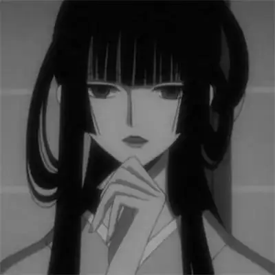 黑白动漫冷酷女生头像