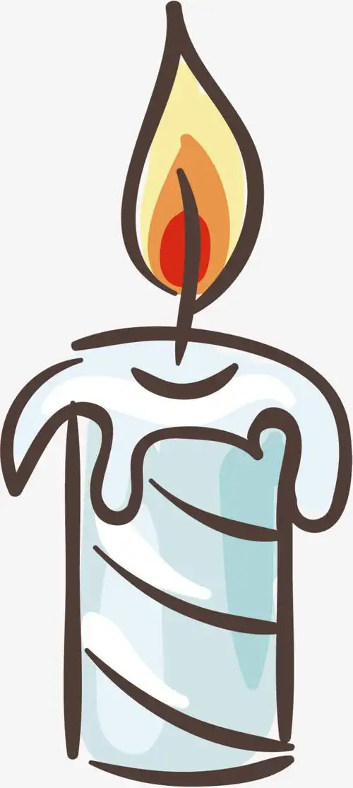 教师节卡通蜡烛矢量图下载