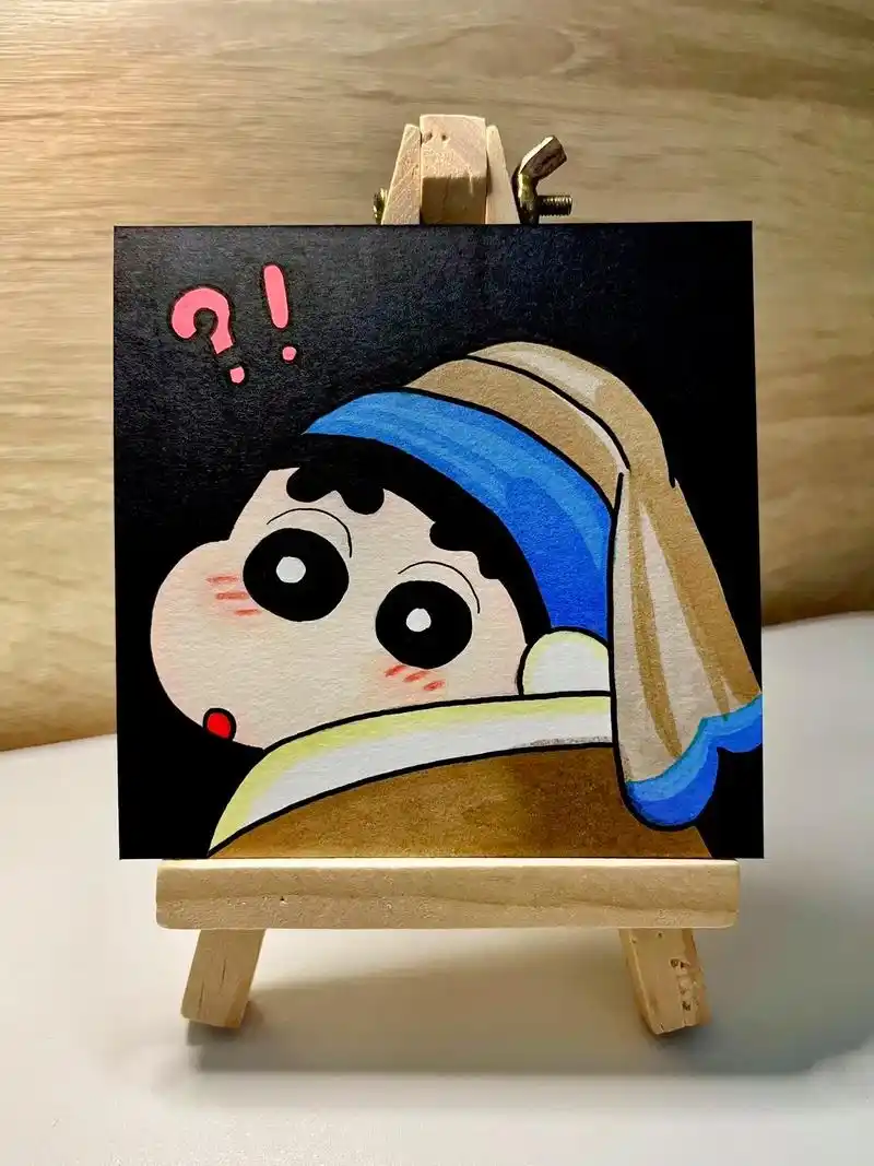 马克笔 | 手绘蜡笔小新头像.脾气少一点,快乐就会多一点.  - 抖音