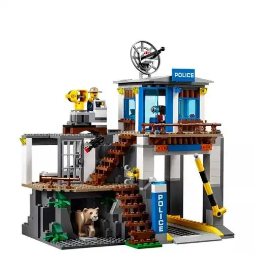 系列警车消防局警车儿童拼装积木男孩拼插小颗粒拼装玩60204城市医院