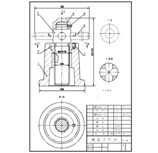 机械设计螺旋千斤顶装配图