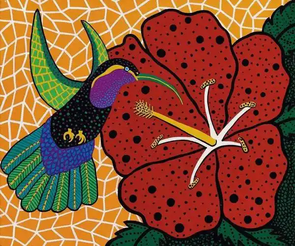 "怪婆婆"草间弥生是日本当代著名艺术家,她毕生的作品都是围绕着波点