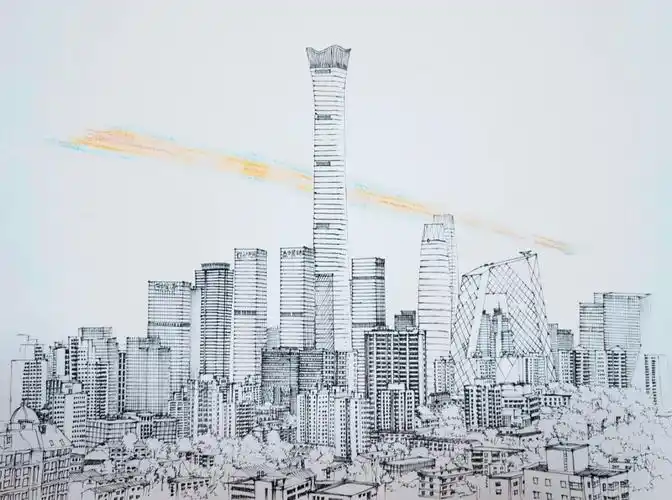 寻找小红书绘画大神  #建筑手绘  #北京  #建党主题绘画举国同庆的