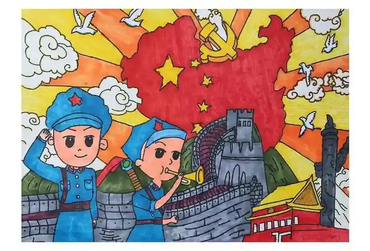 云展览学党史知党情跟党走党在我心中中宁县少儿美术书法作品展七