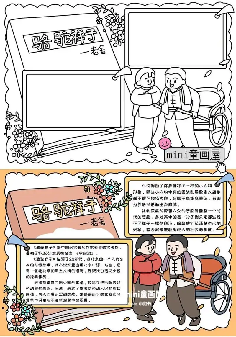 《骆驼祥子》手抄报来啦——阅读小报78 《骆驼祥子》 是人民艺术家