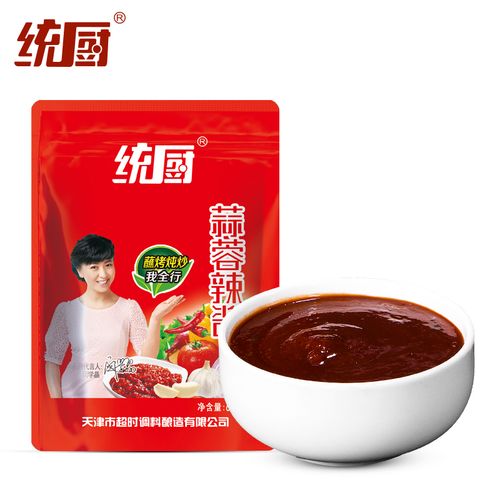 天津统厨蒜蓉辣酱60g拌面酱拌饭酱学生蒜蓉酱家用蒜蓉辣椒酱袋装