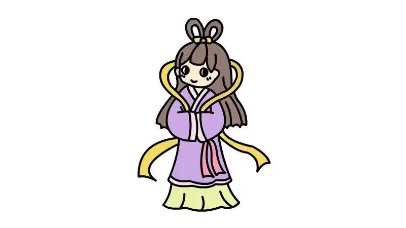 织女怎么画 织女怎么画古风 织女简笔画-养娃家