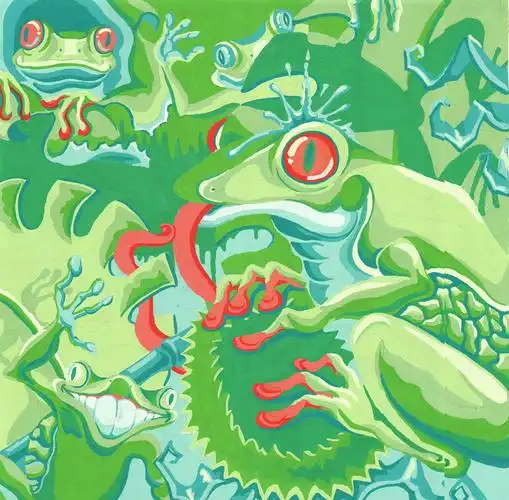 红眼树蛙(色彩练习二)