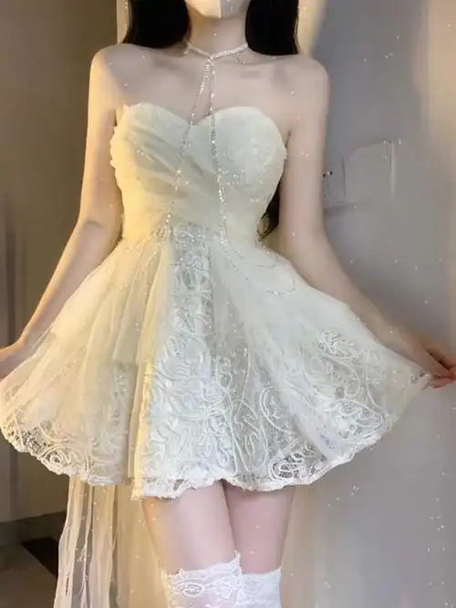 2024年夏法式在逃公主吊带连衣裙女夏收腰气质高级感生日小礼服裙