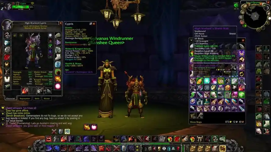 魔兽世界怀旧服60级亡灵战士高阶督军r14cyprispvp视频