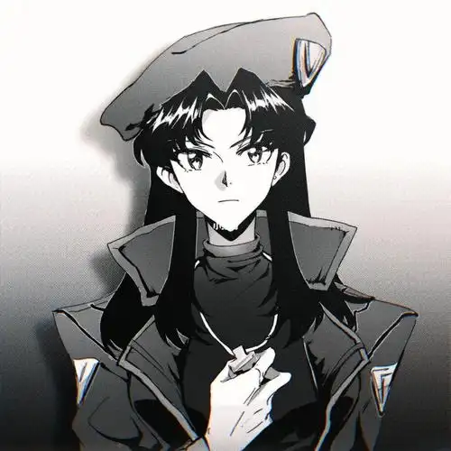 头像分享  #eva  #新世纪福音战士  #葛城美里  #黑白头像