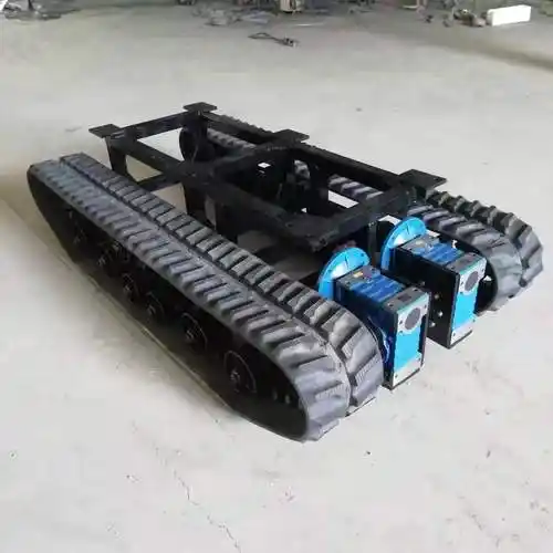 定制无线遥控全地形小型电动履带底盘科研打靶微型橡胶履带底盘