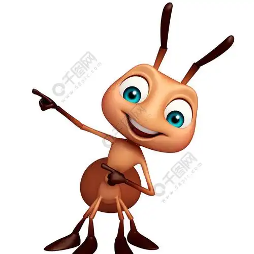 可爱的蚂蚁有趣的卡通人物