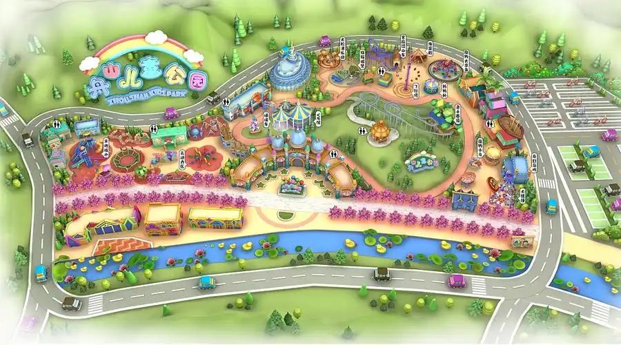 儿童公园地图导览图