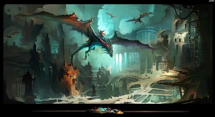 魔幻厚重场景龙穴绘制过程解析