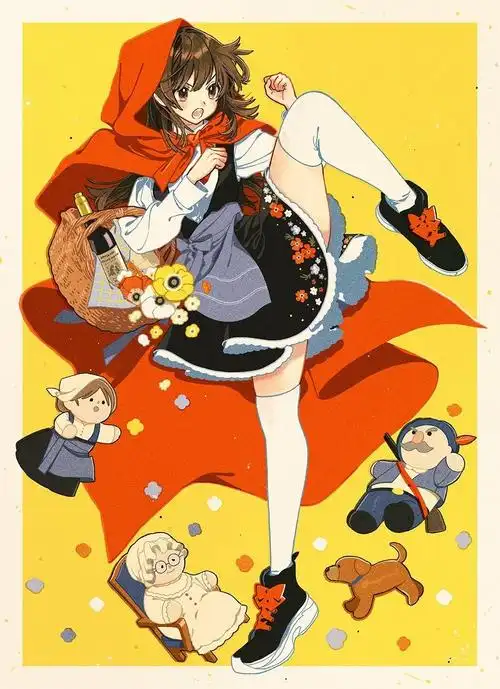 二次元少女插画,配色赞了! twi:keisin