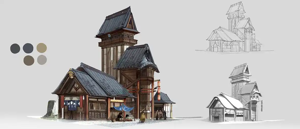 场景概念单体建筑设计