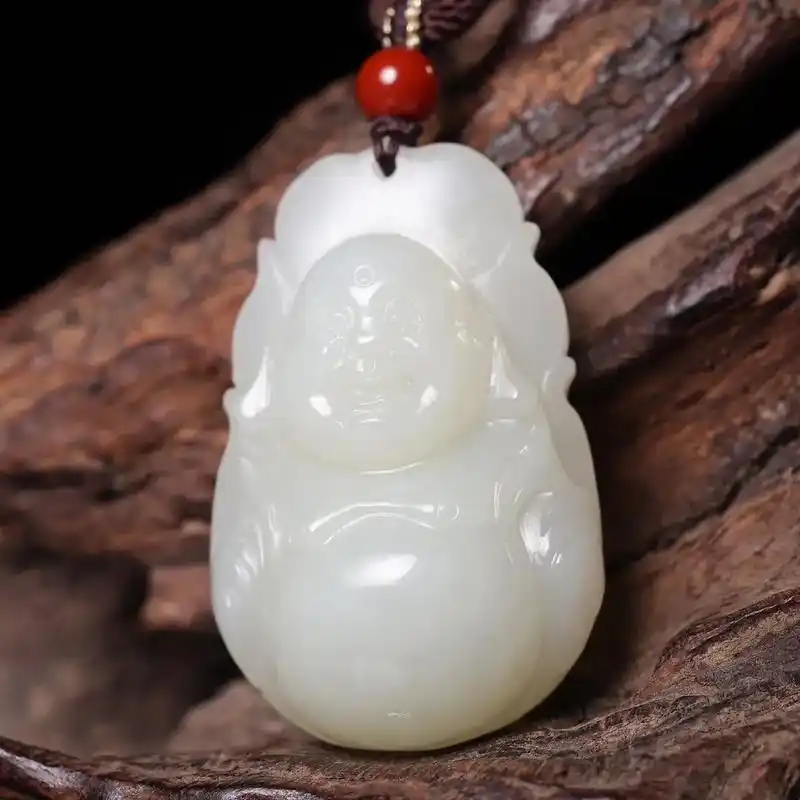 天然新疆和田玉弥勒佛