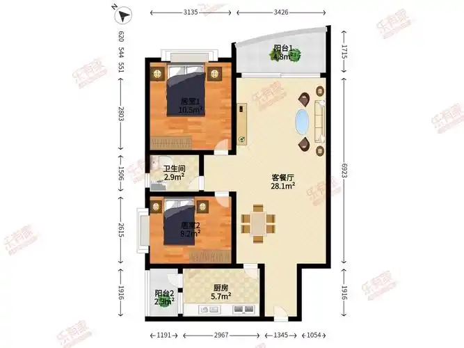 阳光花园户型图