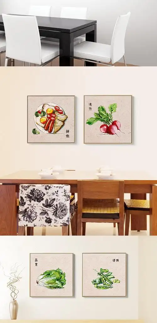 适合餐厅的壁画吃饭厅墙壁要挂什么画