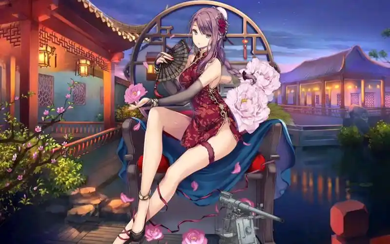 碧蓝航线杓鹬旗袍换装"东煌之韵"皮肤语音展示(含特触满好感大屏版)