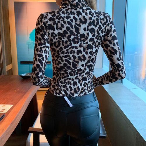 欧美性感豹纹修身显瘦开档连体衣紧身诱惑情趣内衣激情套装夜店装豹纹