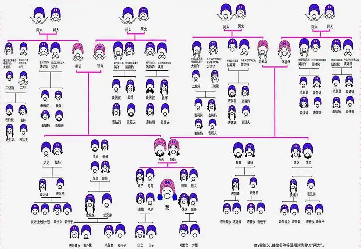 中国家庭亲属关系图