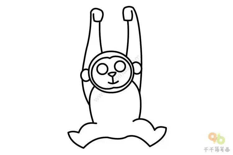 长臂猿的画法儿童简笔画长臂猿的画法,长臂猿怎么画,长臂猿简笔画彩色