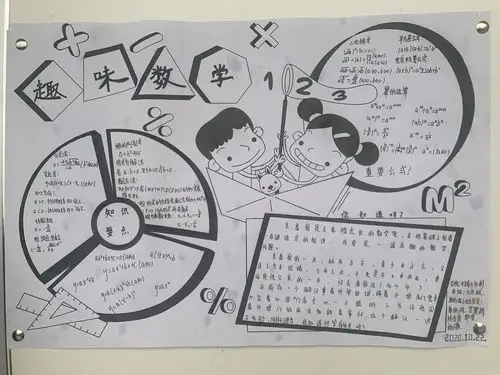 牛蹄九年制学校"魅力数学"手抄报展