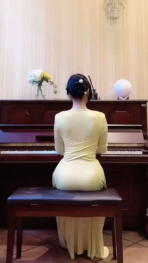 情人节快乐,因为爱情,怎么会有沧桑. #弹钢琴的小姐姐 #背影小姐姐