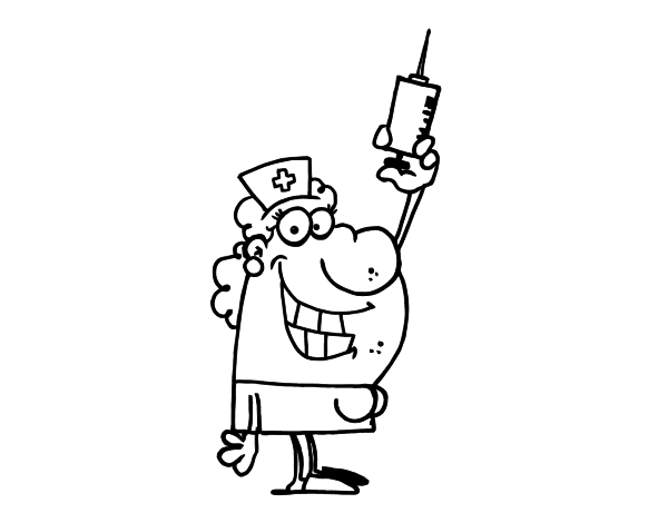 拿着针管的护士简笔画图片