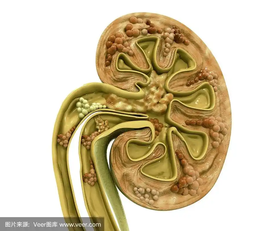 人体肾脏横切面
