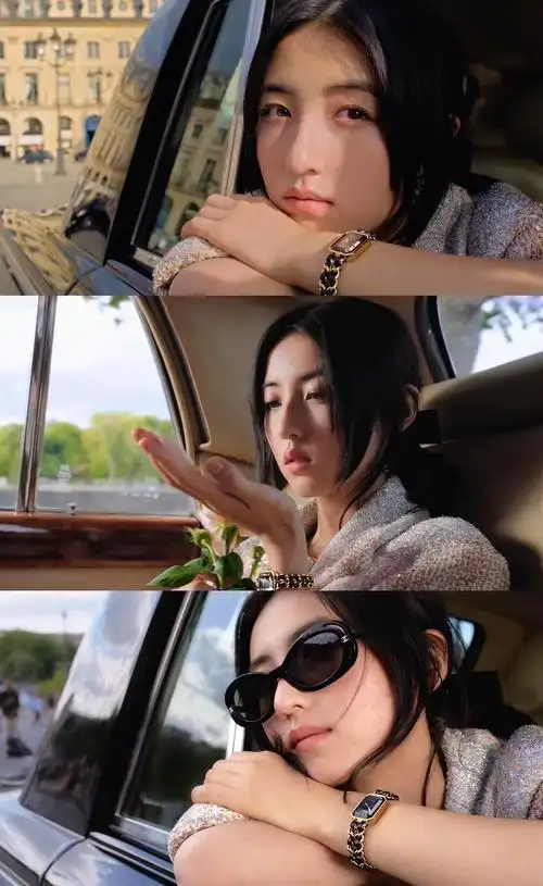 张子枫拍摄香奈儿广告