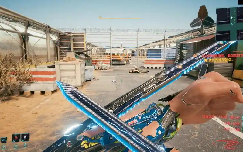 赛博朋克2077在前期白嫖电光螳螂刀和传说钛金眼镜