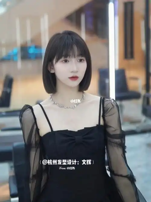 2022最火短发发型 一刀切短发杭州剪发 杭州染发 杭州发型设计#杭州