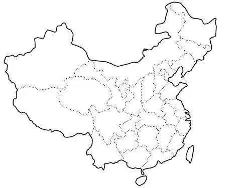 能够填写省份的空白中国地图