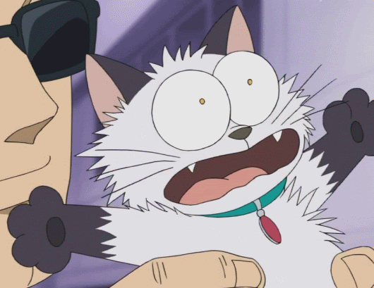 动漫 猫咪 害怕 颤抖