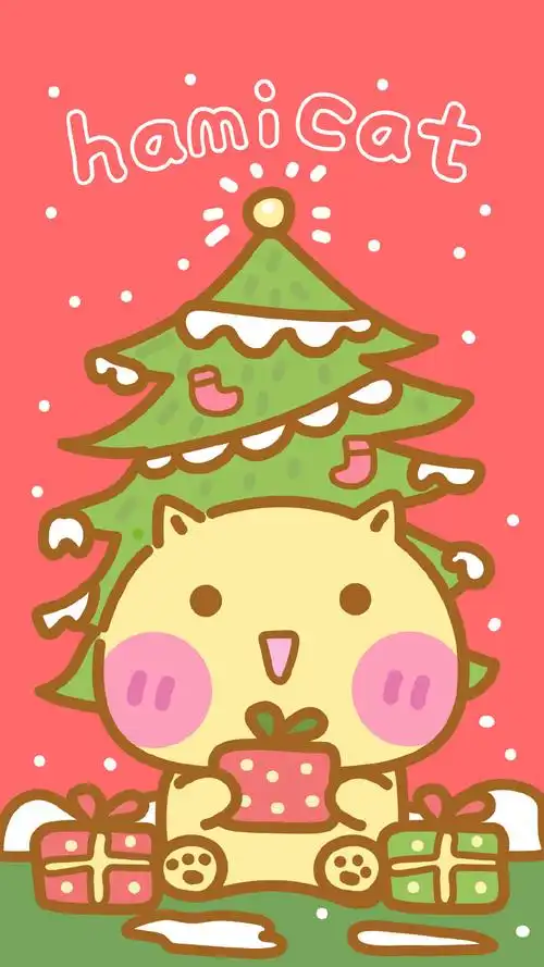 哈咪猫圣诞节卡通图片手机壁纸