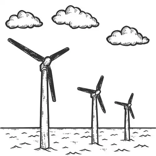 发电机 风车插画_发电机 风车手绘插画设计网