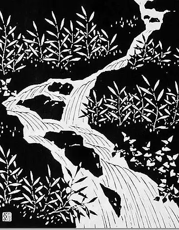 简易黑白木刻版画_简单的木刻版画