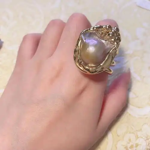 重工巴洛克珍珠戒指